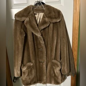 Vintage Mincara By Russell Taylor Faux Fur Teddy Bear Coat- Sz Women’s S/M
